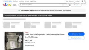 Erone - 8 Tier Shoe Rack Organizer
