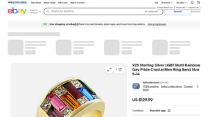925 Sterling Silver - LGBT Rainbow Pride Ring