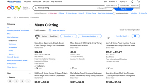 eBay - Men's C String Underwear