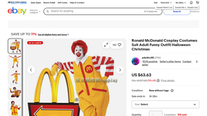 Ronald McDonald - Cosplay Costume