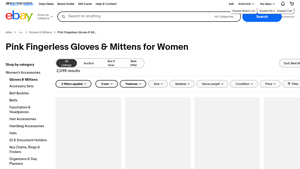 eBay - Pink Fingerless Gloves & Mittens
