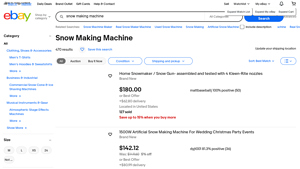 eBay - Snow Making Machines