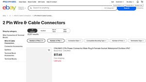 eBay - 2 Pin Wire & Cable Connectors