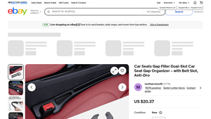 Car Seats Gap Filler - Dual-Slot Organizer