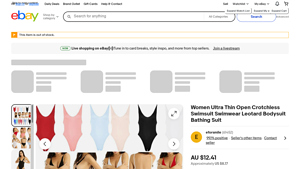 Unbranded - Women Ultra Thin Open Crotchless Swimsuit