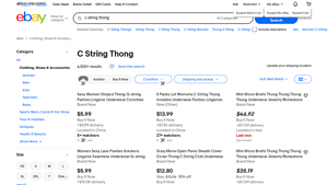 C String Thong - Various Styles & Colors