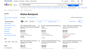 Roblox - 3 Piece Backpack Options