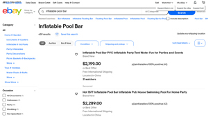 eBay - Inflatable Pool Bars