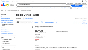eBay - Mobile Coffee Trailers