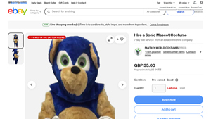 Fantasy World Costumes - Sonic Mascot Costume