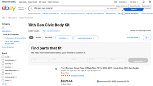 eBay - 10th Gen Civic Body Kits