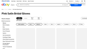 eBay - Pink Satin Bridal Gloves