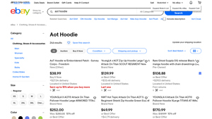 Aot - Hoodie Listings