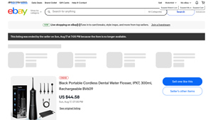 Black - Portable Cordless Dental Water Flosser
