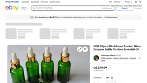 Unbranded - 30pcs Green Frosted Glass Dropper Bottles