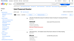 eBay - USB Powered Heater
