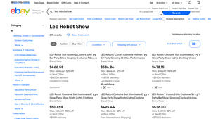 eBay - LED Robot Show Costumes
