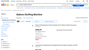 eBay - Balloon Stuffing Machine