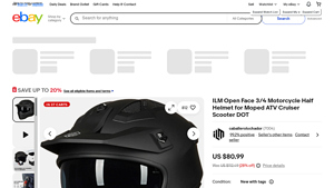 ILM - Open Face 3/4 Motorcycle Half Helmet