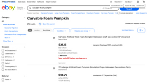 Carvable Foam Pumpkin - Halloween Craft Decoration