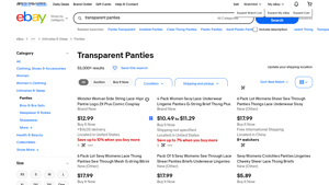 eBay - Transparent Panties