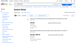 Eyelets Metal - Key Product Details