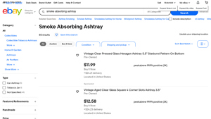 eBay - Smoke Absorbing Ashtray