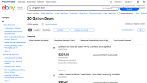 eBay - 20 Gallon Drum