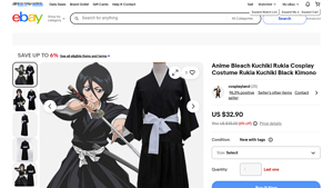 Anime - Bleach Kuchiki Rukia Cosplay Costume