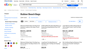eBay - Rubber Beach Bags