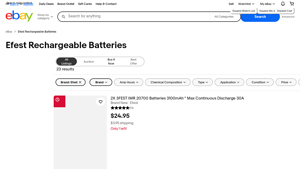 Efest - IMR 14500 Rechargeable Batteries