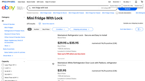 Mini Fridge - Lockable Compact Fridge
