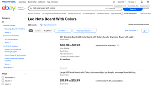 eBay - LED Note Board with Colors