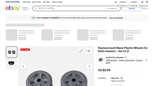 Replacement Black Plastic Wheels - Set of 2