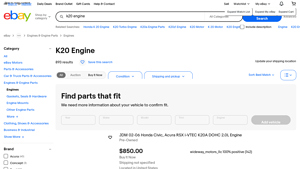 eBay - K20 Engine Listings
