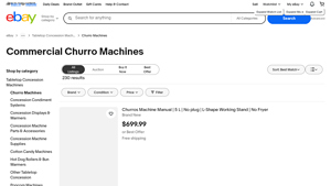 eBay - Commercial Churro Machines