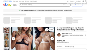 eBay - Sexy Lace Shelf Open Cup Lingerie Set