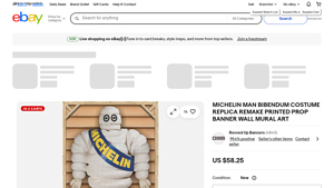 Revved Up Banners - Michelin Man Costume Prop Banner