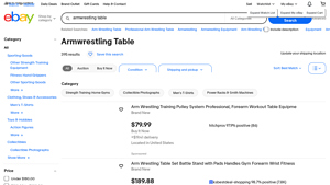 eBay - Armwrestling Tables