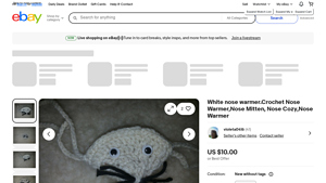 Crochet - White Nose Warmer
