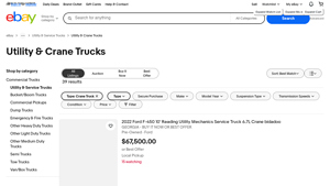 Utility & Crane Trucks - Various Models from Ford, Freightliner, Kenworth, Peterbilt, and RAM