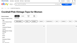 eBay - Vintage Pink Cocktail Tops for Women