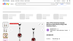 FLOGWE - 316L Christmas Dangle Belly Button Rings