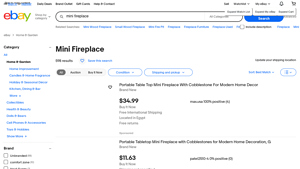 DONYER POWER - Mini Electric Fireplace Tabletop Portable Heater