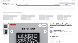 TrendyLuz - Rick Roll QR Code Patch