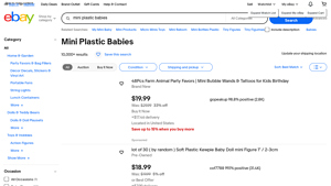 Mini Plastic Babies - Bulk Options Available