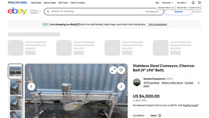 Garland Equipment - Stainless Steel Conveyor, Chevron Belt