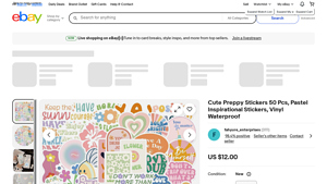 Cute Preppy Stickers - 50 Pcs Vinyl Waterproof