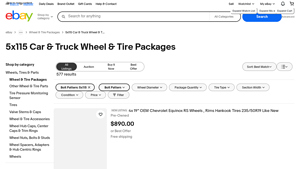 eBay - 5x115 Wheel & Tire Packages