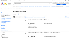 eBay - Portable Restroom Trailers